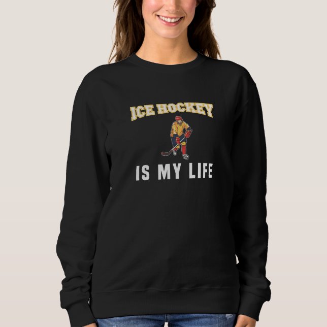 Camiseta O Hóquei No Gelo É Minha Vida (Frente)