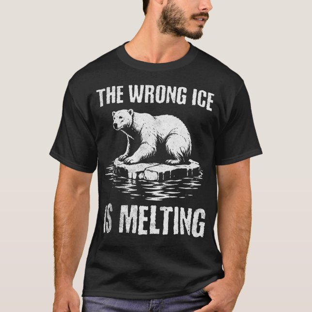 Camiseta O ICE Errado está Derretendo - Derreta ICE (Frente)