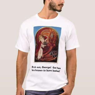 Camiseta O ícone Moses e Bush ardente, olha para fora, Geo…