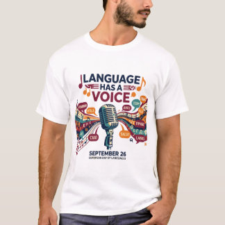 Camiseta O Idioma Tem Uma Música Para o Dia Europeu