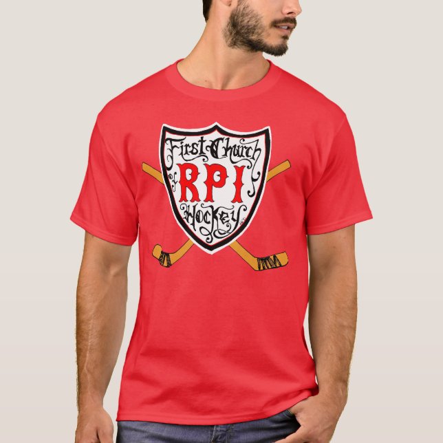 Camiseta ø Igreja do hóquei de RPI (Frente)