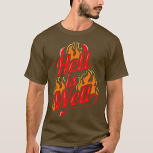 Camiseta O Inferno É Bem Chamas Demônios Cornos E Caçadores