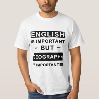 Camiseta O Inglês É Importante, Mas A Geografia É Important