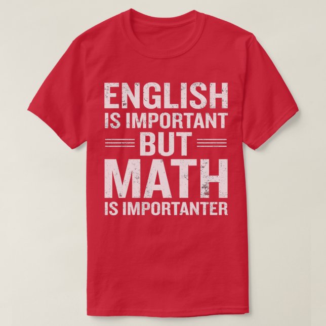 Camiseta O Inglês É Importante, Mas A Matemática É Muito En (Frente do Design)