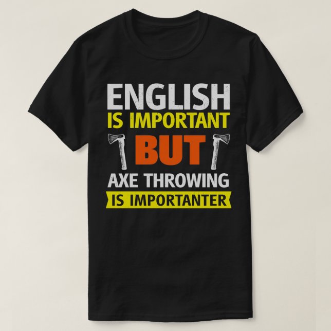 Camiseta O inglês é importante, mas o lançamento do carro é (Frente do Design)