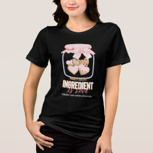 Camiseta O Ingrediente Secreto da Mamãe É Biscoitos Coração