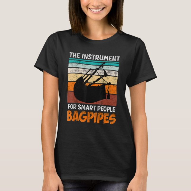 Camiseta O instrumento para pessoas inteligentes gaita de f (Frente)