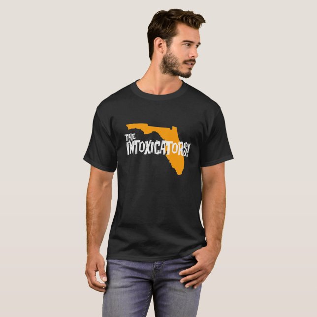 Camiseta O Intoxicators! T escuro básico de Florida (Frente Completa)