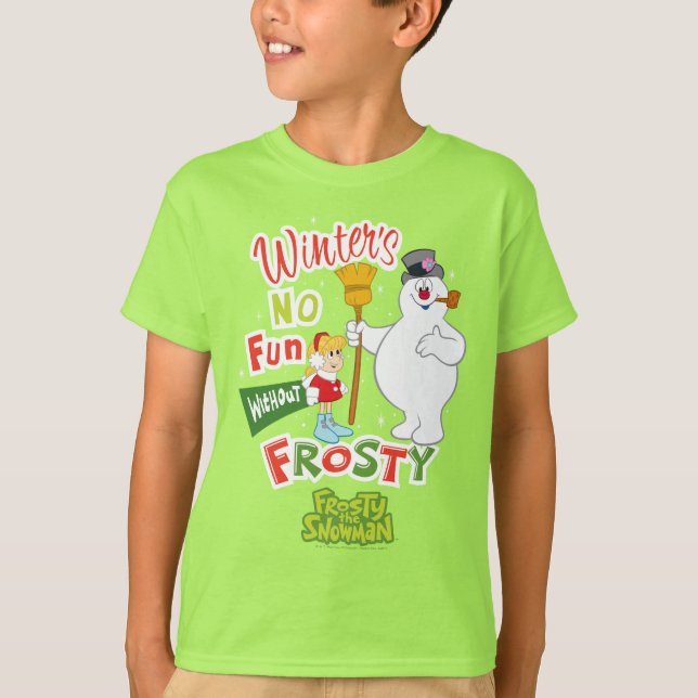 Camiseta O inverno não se diverte sem o Snowman gelado (Frente)
