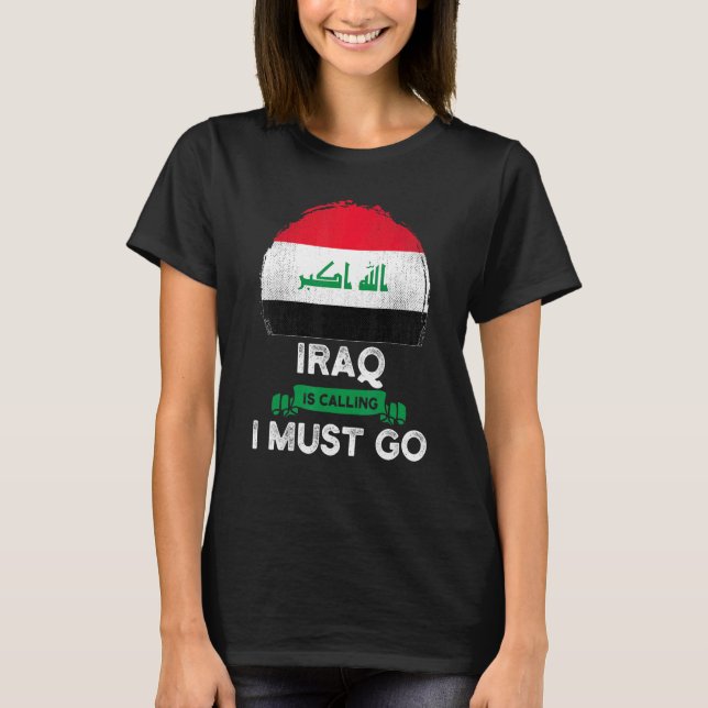 Camiseta O Iraque Está Chamando Eu Devo Ir Raízes do Patrim (Frente)