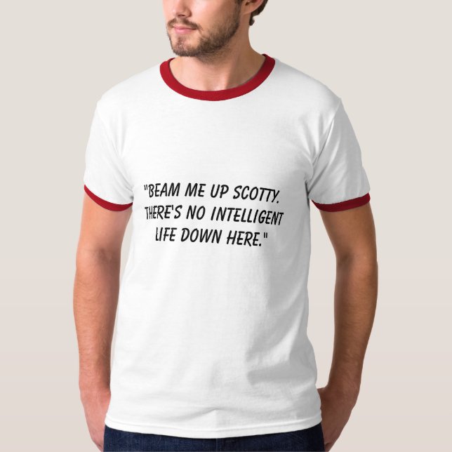 Camiseta O "" irradia-me acima de Scotty. Não há nenhuma (Frente)
