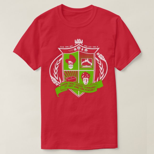 Camiseta O IT Crowd Crest (Frente do Design)