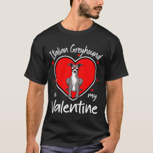 Camiseta O Italian Greyhound É o Meu Coração de Valentino e