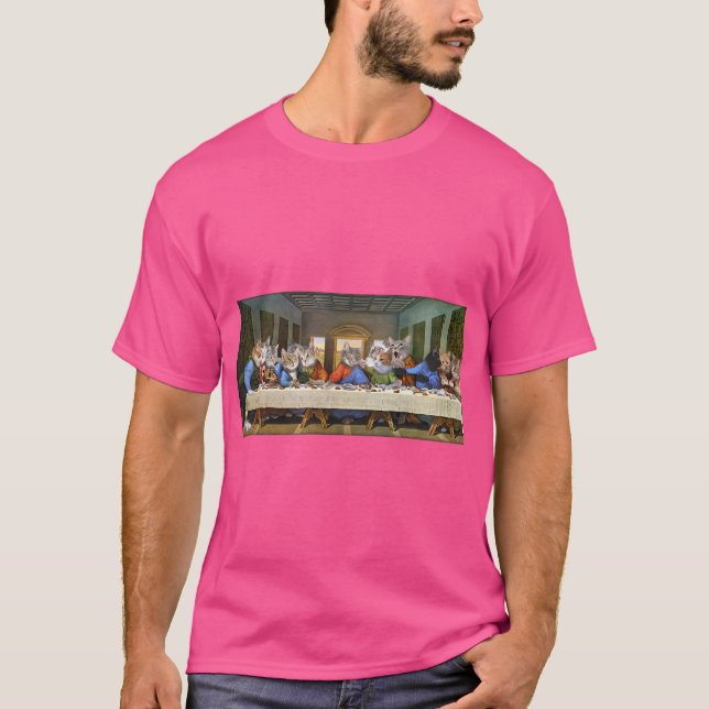 Camiseta O jantar do gato (Frente)