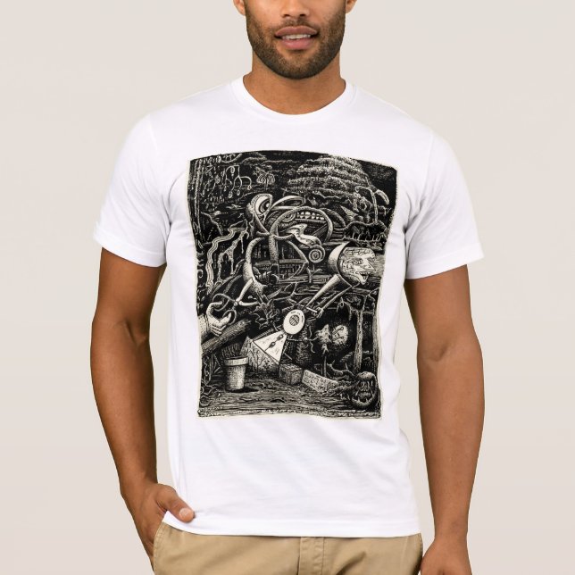 Camiseta O Jardim da Loucura de Brian Benson (Frente)