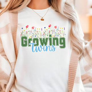 Camiseta O jardim da mãe, a mãe gêmea, o presente dos gêmeo