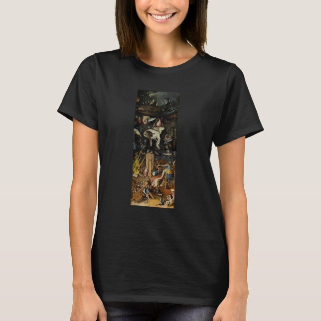 Camiseta O Jardim das Delícias Terrenas Hieronymus Bosch (Frente)