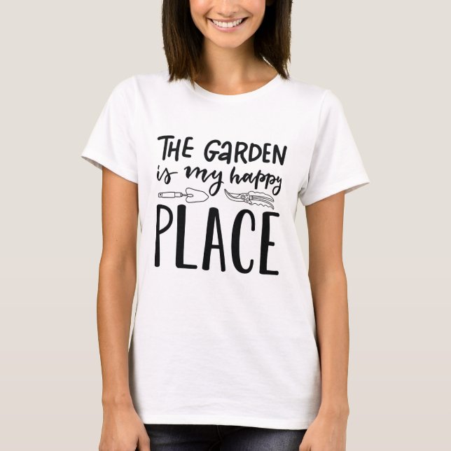 Camiseta O Jardim É Meu Lugar Feliz (Frente)