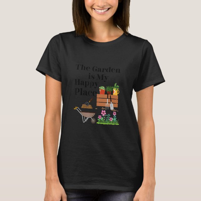 Camiseta O jardim é o meu lugar feliz   (Frente)