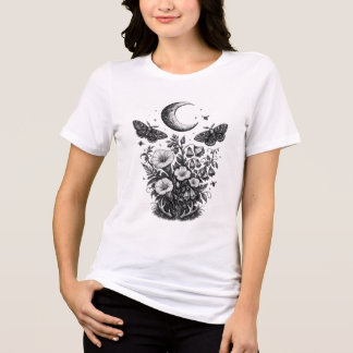 Camiseta O Jardim Lunar — Antiga Gravura Botânica Celestial