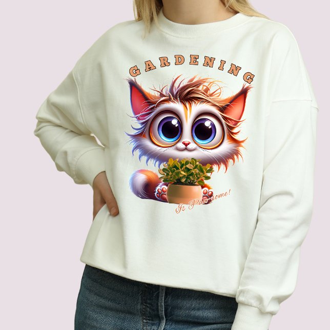 Camiseta O Jardinagem Personalizado é a Gata de Jardinagem  (Criador carregado)