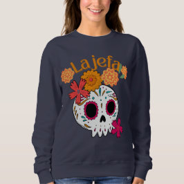 Camiseta O jefa dio de los muertos crânio