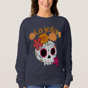 Camiseta O jefa dio de los muertos crânio