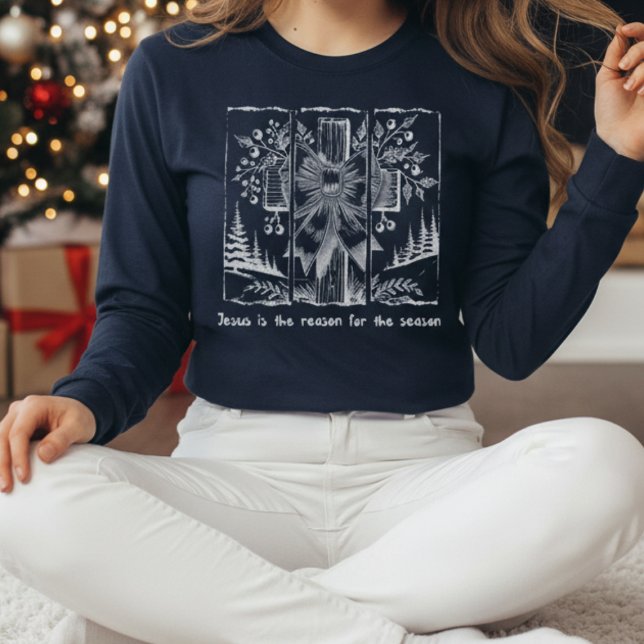 Camiseta O Jesus É A Razão Da Temporada De Natal (Criador carregado)
