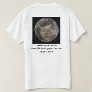 Camiseta o jfk é prendido na lua