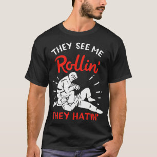 Camiseta O Jiu Jitsu Luta Que Me Veem Rollin