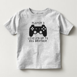 Camiseta O Jogador 3 Subiu de Nível para Irmão Mais Velho /