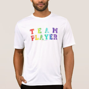 Camiseta O jogador do time do SlipperyJoe repleto de arco-í