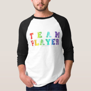 Camiseta O jogador do time do SlipperyJoe repleto de arco-í