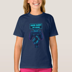 Camiseta O Jogo Acabou? Tente De Novo! Jogador Futuro legal