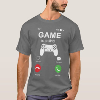 Camiseta O Jogo Está Chamando Gamer Divertido Vídeo Games J