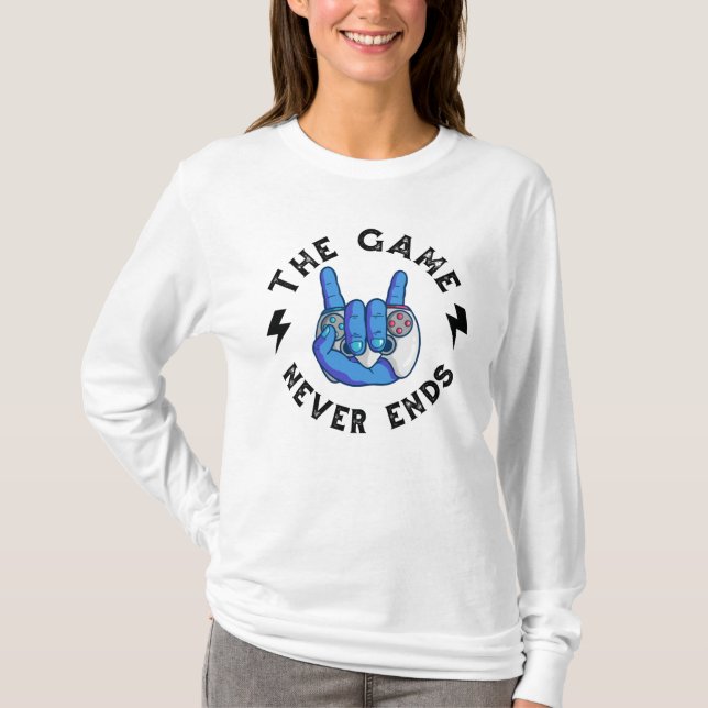 Camiseta O jogo nunca acaba (Frente)
