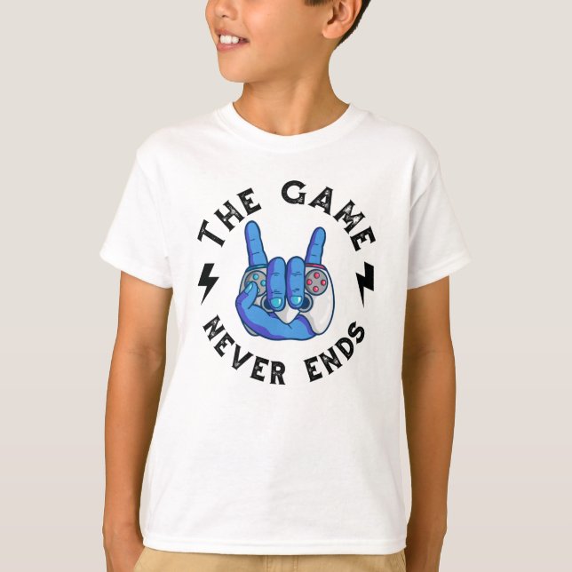 Camiseta O jogo nunca acaba (Frente)