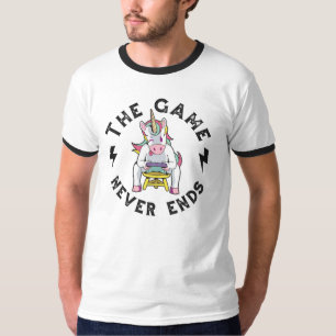 Camiseta O Jogo nunca acaba para os Unicórnios