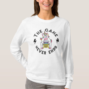 Camiseta O Jogo nunca acaba para os Unicórnios