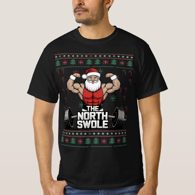 Camiseta O Jumper de Natal do Swole Norte (Frente)