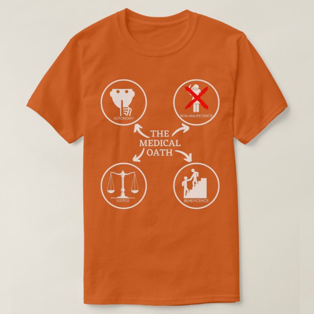 Camiseta O Juramento Médico (Frente do Design)