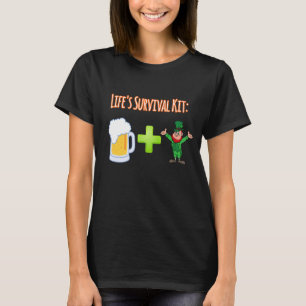 Camiseta O Kit de Sobrevivência da Vida - Beer Plus Leprech