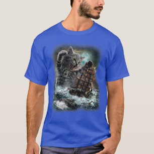 Camiseta O Kraken é o lendário monstro do mar de Gato Gigan