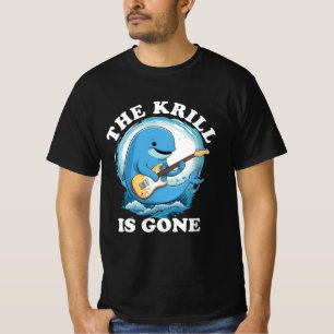 Camiseta O Krill Se Foi - Baleia Engraçada Tocando Violão