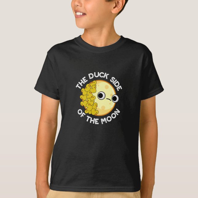 Camiseta O Lado Do Pato Da Astronomia Da Lua Pun Dark BG (Frente)