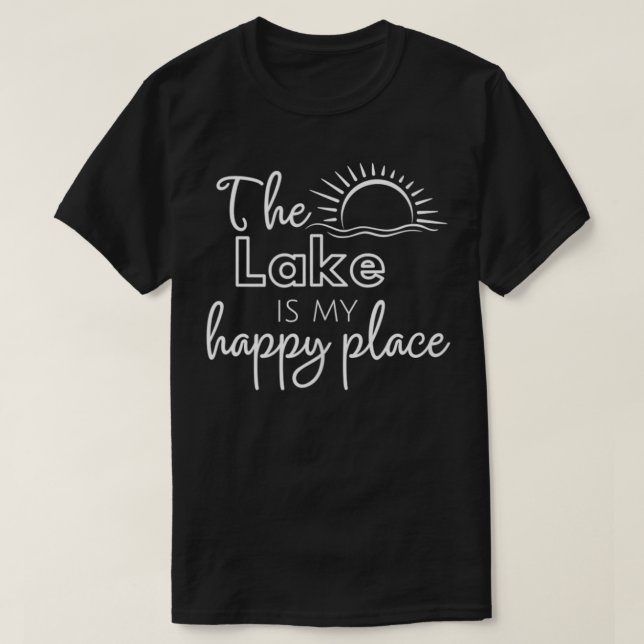 Camiseta O Lago É Meu Lugar Feliz (Frente do Design)