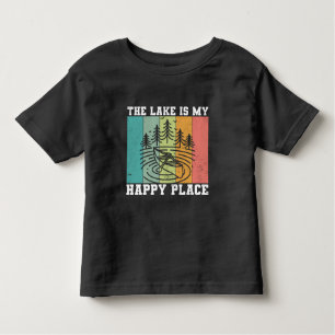 Camiseta O lago é o meu feliz lugar, o lago Vintage, que af