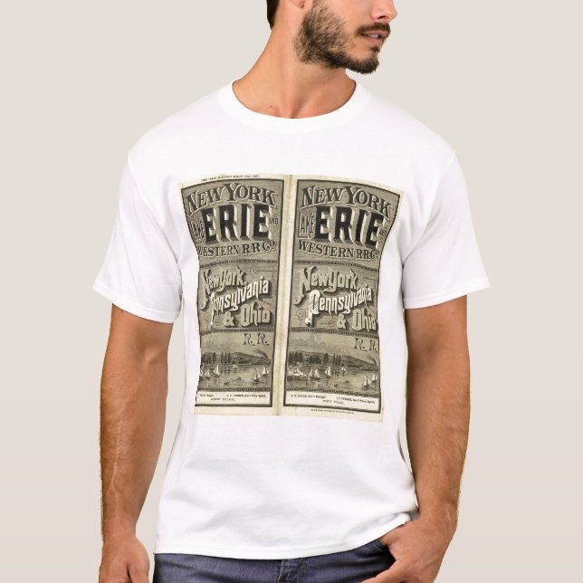 Camiseta O Lago Erie e estrada de ferro ocidental (Frente)