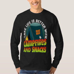Camiseta O Lago Life É Melhor Com Caldeiras E Calças