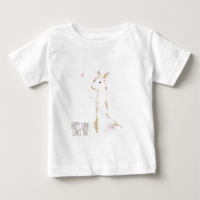 Camiseta O lama feliz ama-o (Frente)